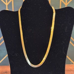 Herringbone Elegant Gold-Tone Necklace
